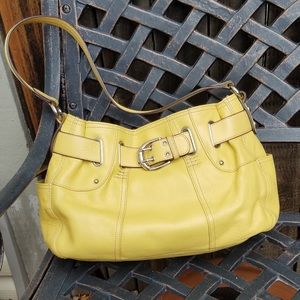 Tignanello Yellow Leather Bag